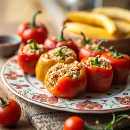 Greek Yemista - Stuffed Peppers & Tomatoes Today